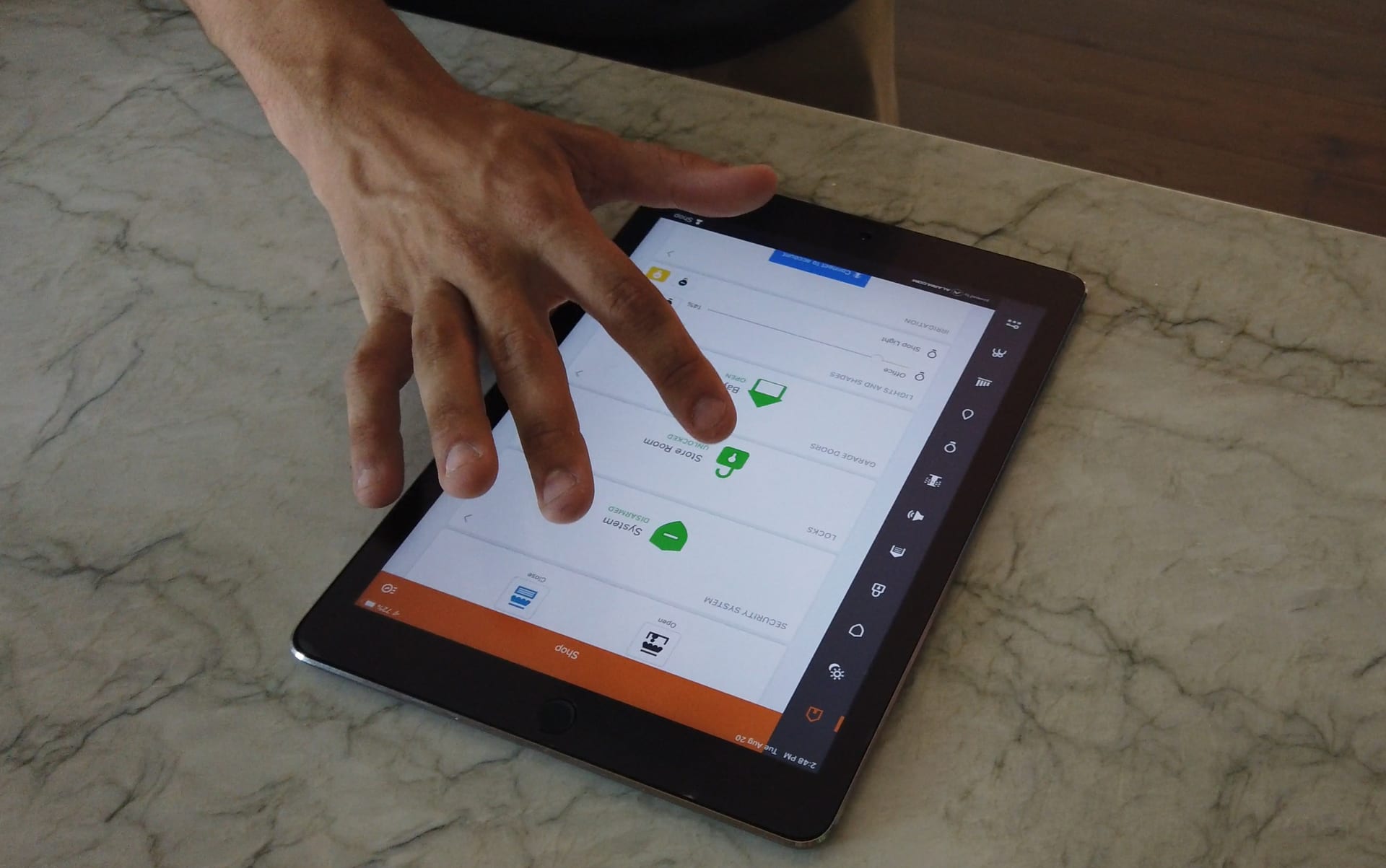 GSS Security iPad interface